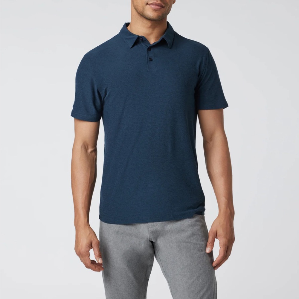 Vuori Strato Tech Polo in Navy Heather